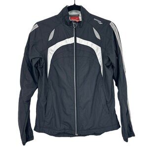 Saucony Reflective Running Jacket S Black & White Polyester High Visibility Ligh